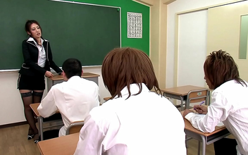 Japanese Milf Tutor Gives Her Students A Special Lesson With A Kinky Twist!
