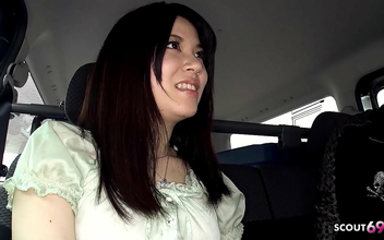 Peek A Boo! Sexy Japanese Teen Madoka Araki Seduces Stranger In Car!